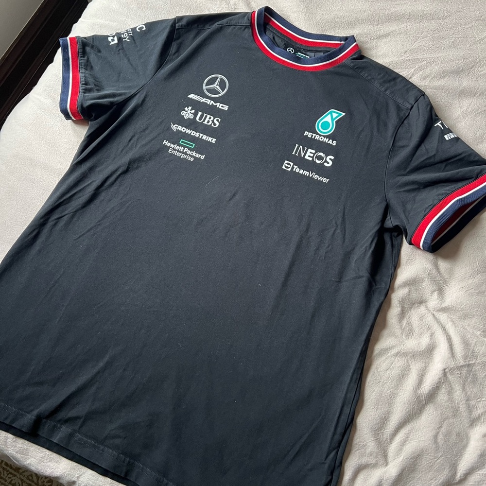 Mercedes AMG Petronas Black Short Sleeve Tee